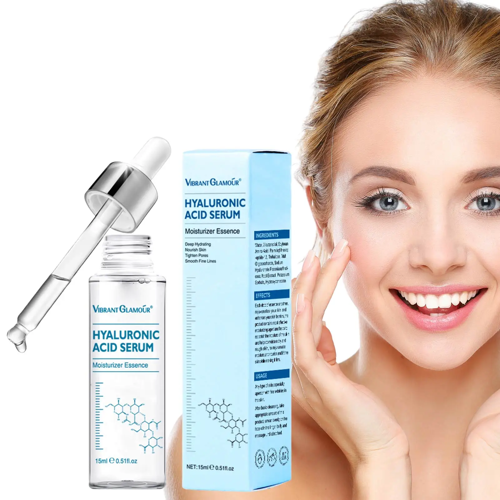 

15ml Hyaluronic Acid Essence Facial Skin Care Products For Deeply Moisturizing Professional Soothing And Hydrating Essence No