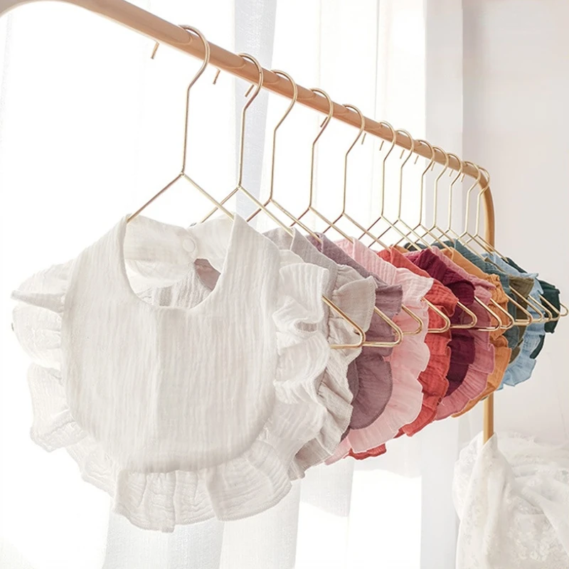 

Muslin Bib Baby Items Saliva Towel Flounces Cotton Gauze Lace Feeding Bibs for Babies Kids Infant Apron Burp Cloth Newborn Girls
