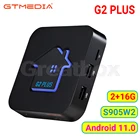 GTmedia G2 PLUS Amlogic S905W2 Android 11.0 ТВ-приставка 2G16G Встроенный 2,4G Wifi 4K H.265 GTPlayer телеприставка G2Plus