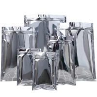 100pcs 16 silk aluminum foil flat zip lock bag resealable storage packaging pouches dried fruit food tea sealed