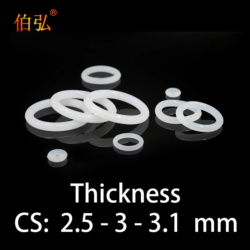 

Уплотнительное кольцо, толщина 2,5/3/3, 1 мм, CS silicone VMQ, уплотнительное Термостойкое уплотнительное резиновое кольцо, полная спецификация