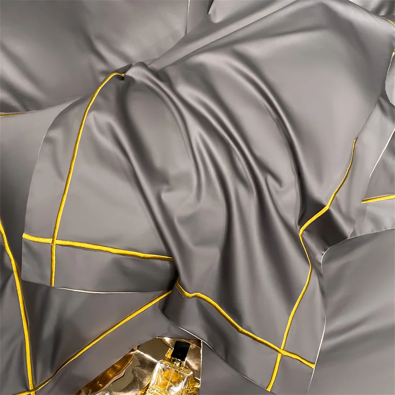 Новый роскошный 600TC вышивка из египетского хлопка Постельные принадлежности