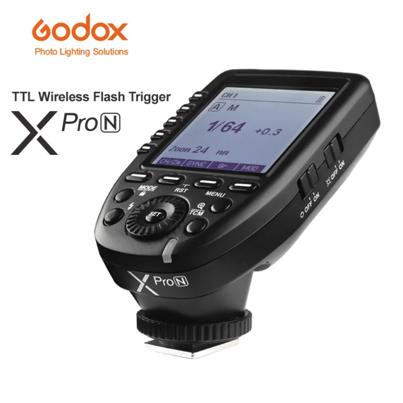 

Godox Xpro-N 2.4G Wireless X system i-TTL II High-speed sync Flash Trigger with Big LCD Screen Transmitter For Nikon DSLR Camera