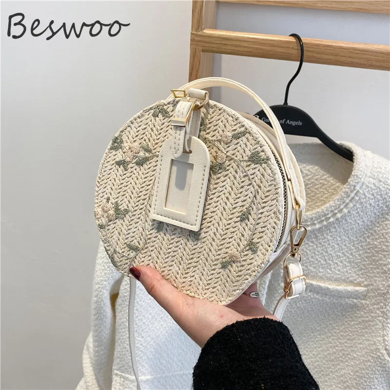 

Summer Women's Bag Fashion Weave Straw Purses and Handbags Casual Travel Shoulder Crossbody Bags Ins Woven Small Messeenger Bag