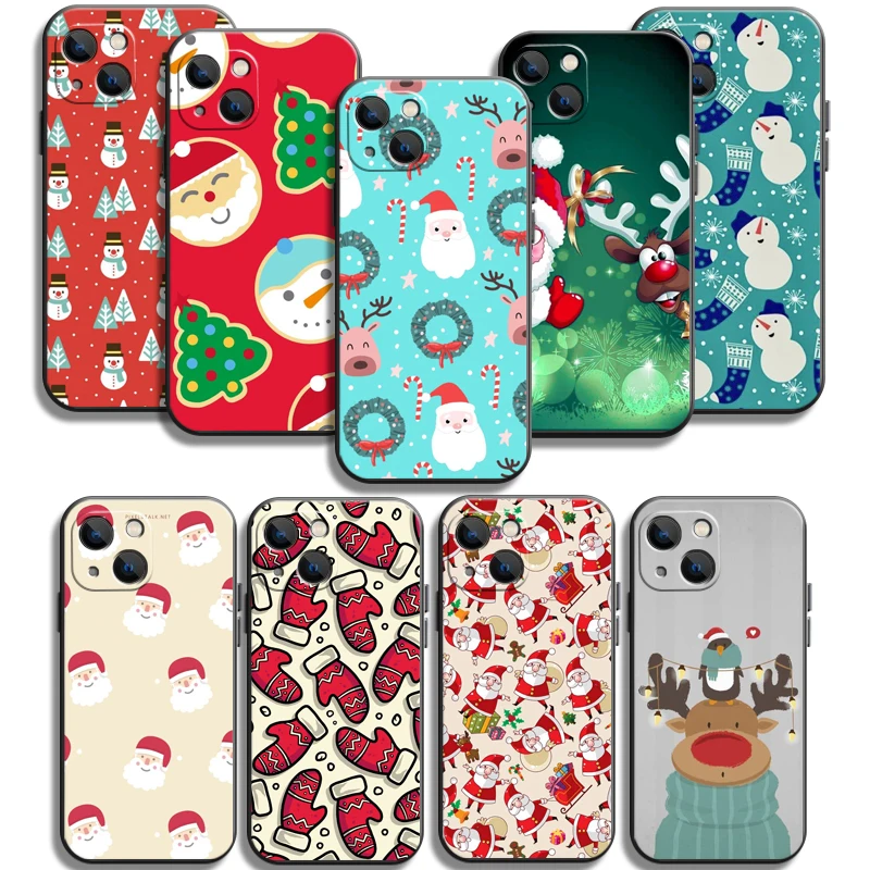 

Christmas Snowman Deer Phone Cases For iPhone 7 8 SE2020 7 8 Plus 6 6s 6 6s Plus X XR XS MAX Soft TPU Carcasa Funda Back Cover