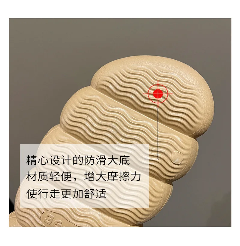 Bread Shoes House Slipper for Womens Spring Indoor Slippers Outdoor Non-slips Shoes Slides Summer Soft Soles Breathable Sandal