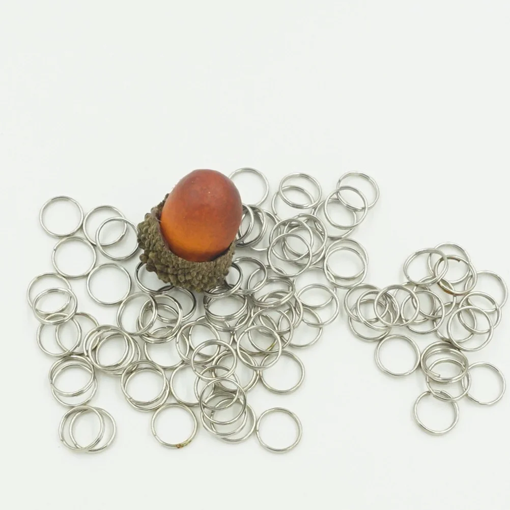 

100 Pcs Fishing Keychain Metal Key Ring Metal Keychain Rings Small Ring Key Ring Bulk Open Jump Rings Metal Rings Key Ring
