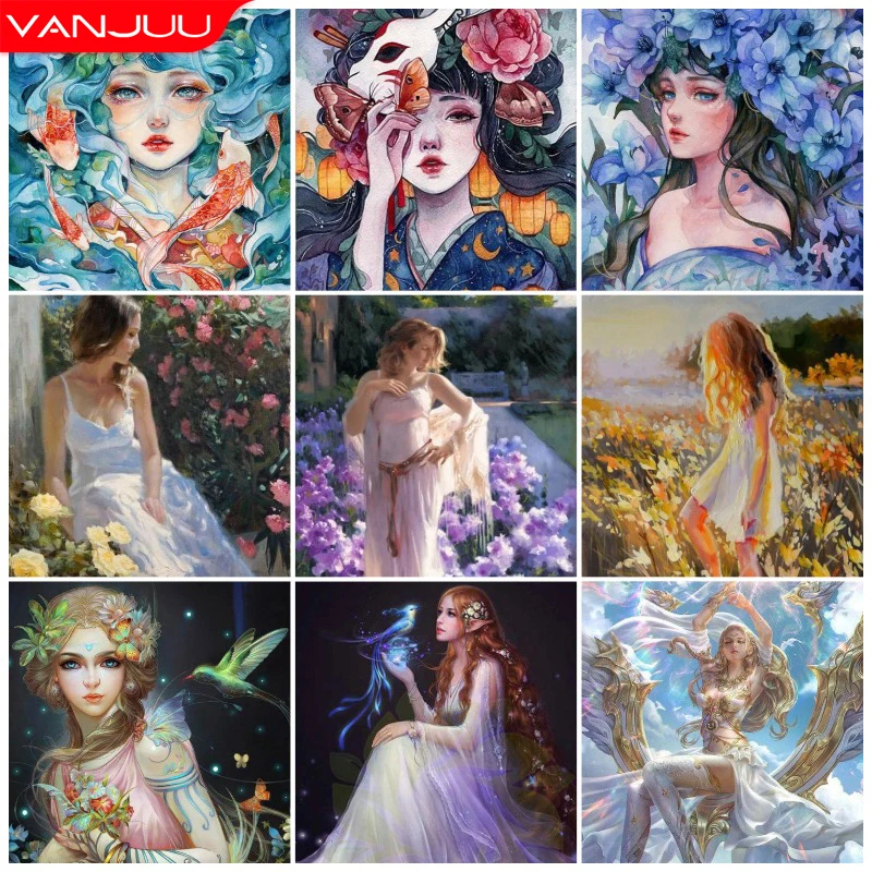 

5D DIY Diamond Painting Girls Diamond Mosaic Women Full Round Diamond Embroidery Birthday DIY Gift Home Decor