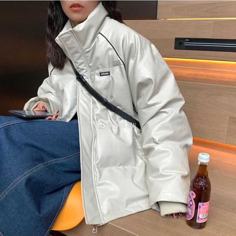 Warm Bread Clothing Long-sleeved Korean Fashion Loose Women's Autumn and Winter 2021 New Ins Thick Oversize Cotton Clothing