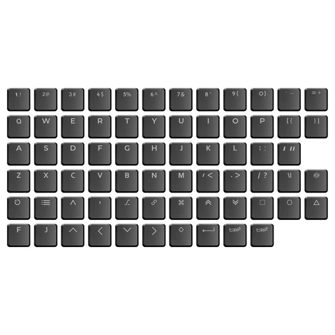 CFX черные прозрачные низкопрофильные колпачки PBT для Kailh 1350