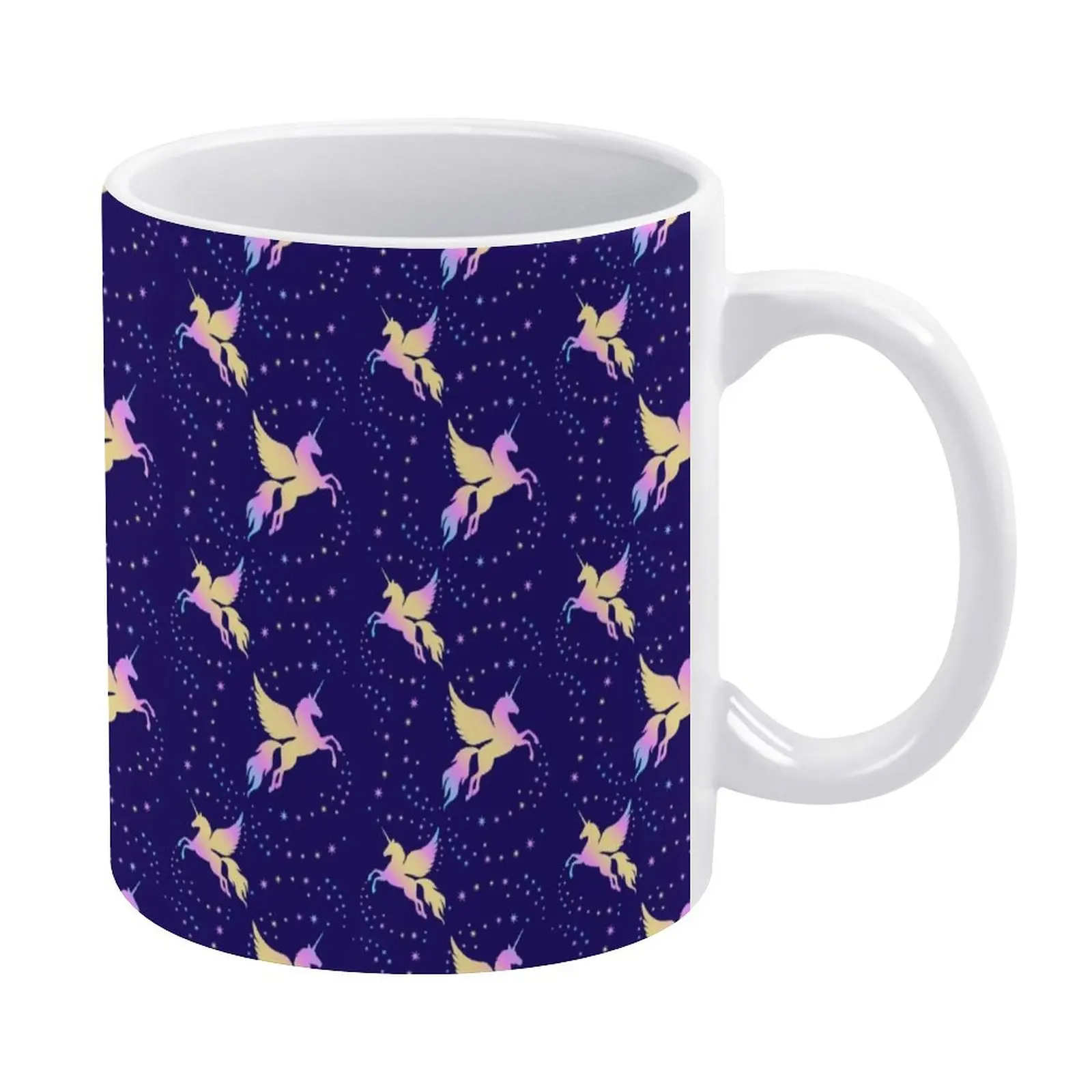 

Flying Unicorn Mug Starry Sky Print Cheap Mug Novelty Ceramic Gift Cups