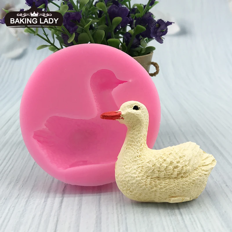 

Animal Silicone Mold Duck Model Cookies Chocolate Baking Fondant Cake Tools For Resin Plaster Craft Mould Cupcake DIY