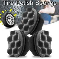 car leather wax sponge polishing handle dust wash brush foam sponge detailing auto car products tire waxing applicator pad