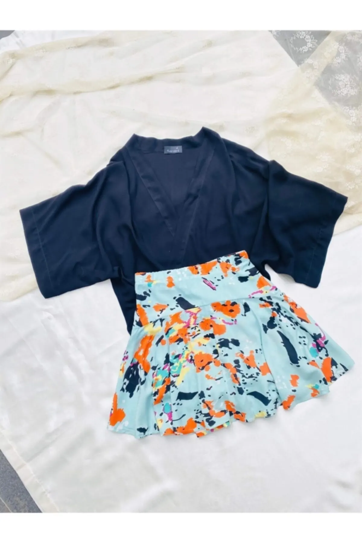 

Women's Kimono 2 Pcs Short Skirt-kimono Set Multi Color Fashion Dressing Gown Gown Bathrobe Dress Summer 2022