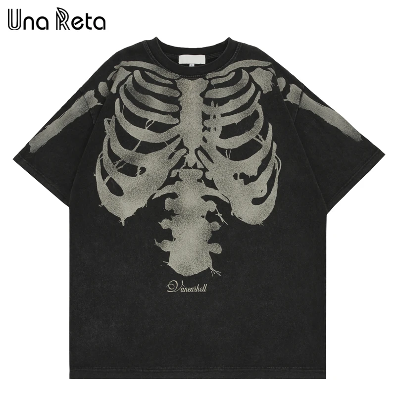 

Una Reta летняя футболка для мужчин с принтом, короткий рукав, топы, футболки Harajuku, Мужская одежда, уличная хлопковая Футболка большого размера