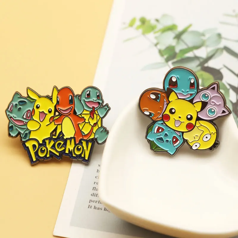 

Anime Pokemon Pikachu Modelcartoon Brooch Cute Girly Shirt with Pin Personality Meta Lornament Badge Birthday Gift for Friend