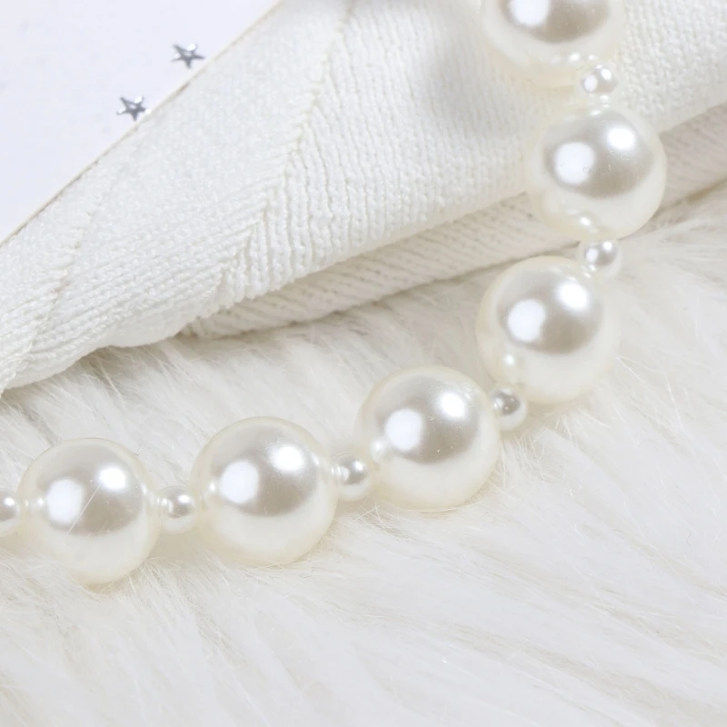 

Sweet Necklace Bracelets Suit for Children Imitation Pearl Beads Jewelry Sets