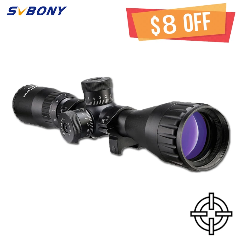 SVBONY SV166 3-9x40AO винтовка с регулируемым объективом мил точка сетка пружинный