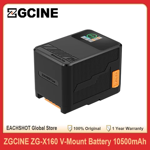 ZGCINE X160 V-образный аккумулятор 14,8 В 156 Вт·ч V-образный аккумулятор с замком V-образной формы PD, быстрая зарядка, внешний аккумулятор, вспомогательный аккумулятор для камеры DSLR