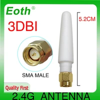 eoth 1 2pcs 2 4g antenna 3dbi sma male wlan wifi 2 4ghz antene pbx iot module router tp link signal receiver antena high gain