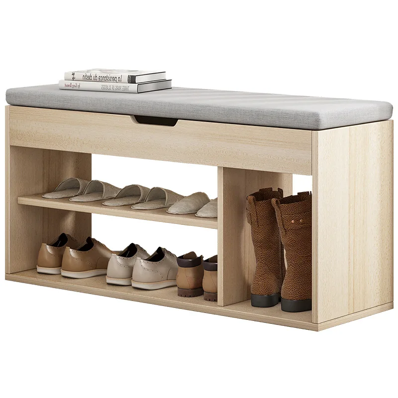 

Shoe Rack New Dustproof Doorless Shoe Changing Stool with Drawer Household Sitting Shoe Cabinet Storage Rack Organizer