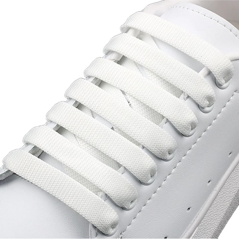 Gradient Color Shoelaces Rainbow Shoelace MCQ Classic Casual White Shoes Flat Laces Unisex Precision Weaving 100CM 6 Colors
