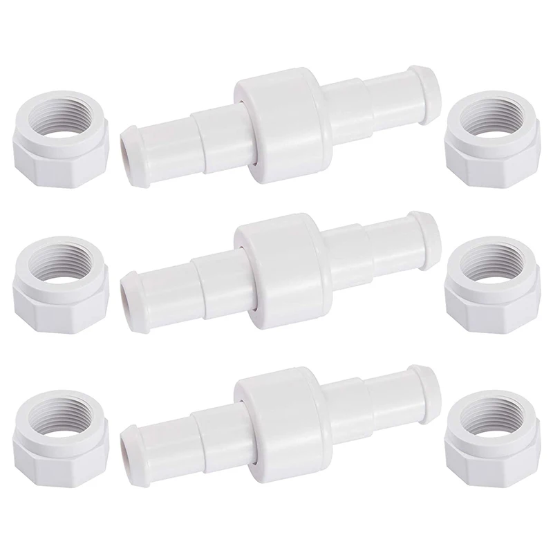 

3 Pack Pool Cleaner Hose Swivel Nut Kits-3Pcs Hose Ball Bearing Swivel D20 Replacements For Polaris 180 280 380 D20 D-20