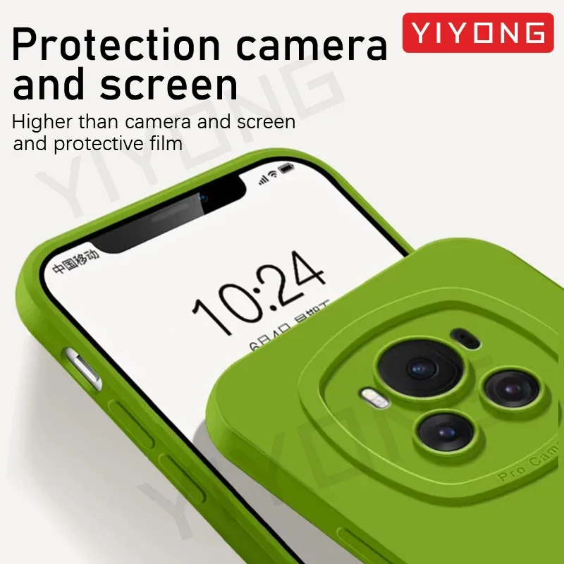 Чехол для Magic6 Pro YIYONG шелковистый мягкий жидкий силиконовый чехол Huawei Honor Magic 6 6Pro 5