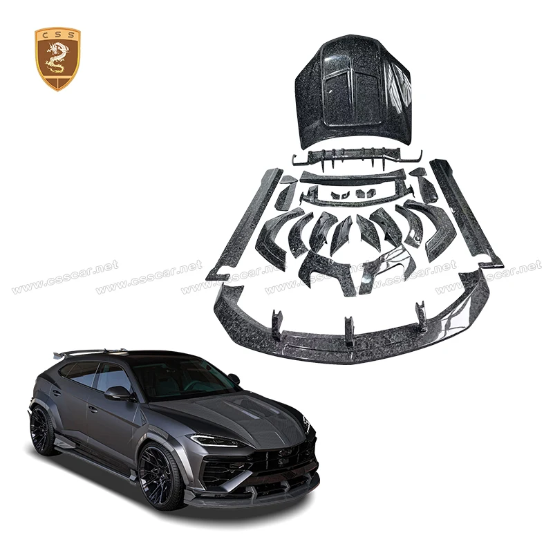 Фото Комплект обвесов WD Style из сухого карбона: расширители колесных арок и капот для Lamborghini URUS SE 2025 2026 №1