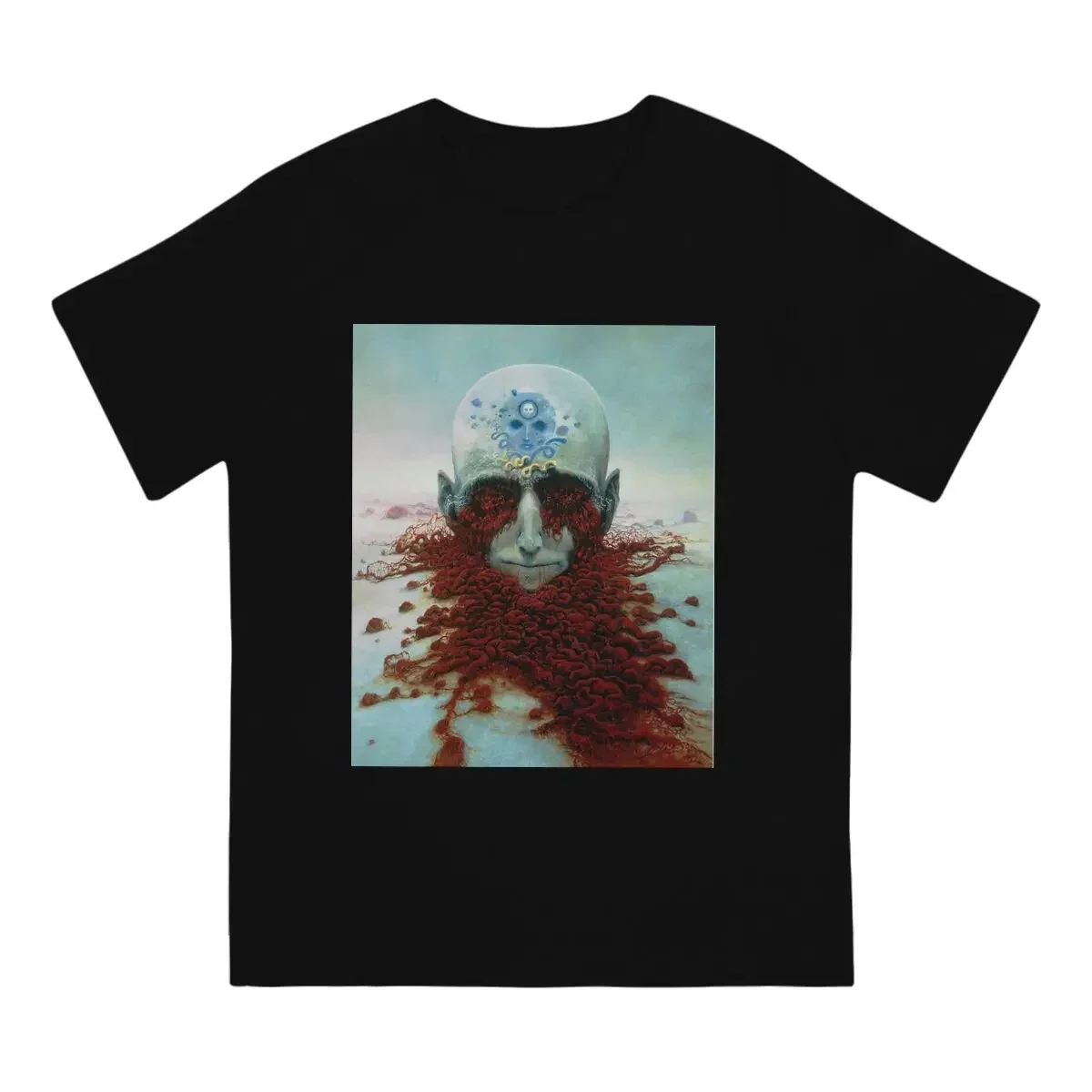 Новинка футболки Beksinski для мужчин футболка из чистого хлопка с круглым вырезом