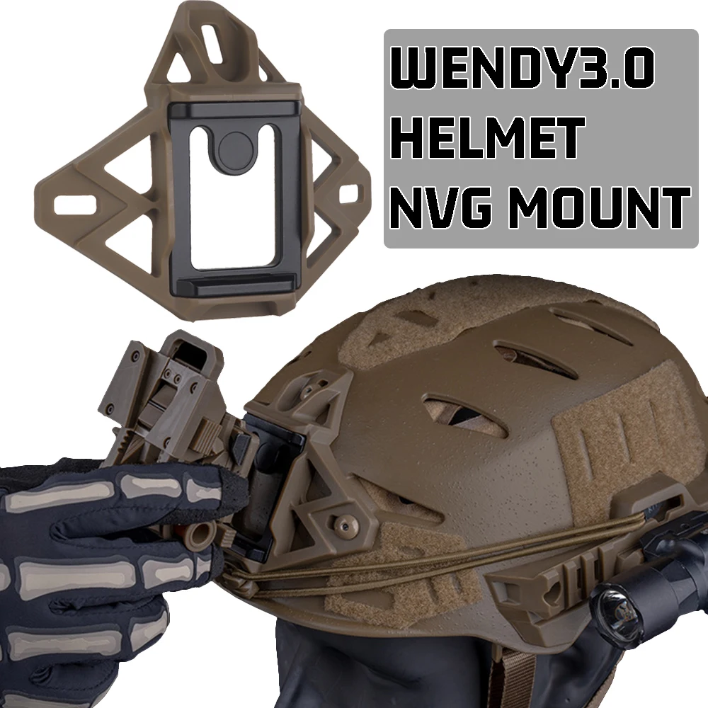 Фото Тактический кожух крепления NVG для шлема Team Wendy Модульный кожух-банджи для спортивной камеры Основание кронштейна для камеры-муляжа NVG №1