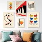 Bauhaus, постеры и принты В индустриальном стиле, абстрактный геометрический постер для дома, фотография искусства для декора гостиной