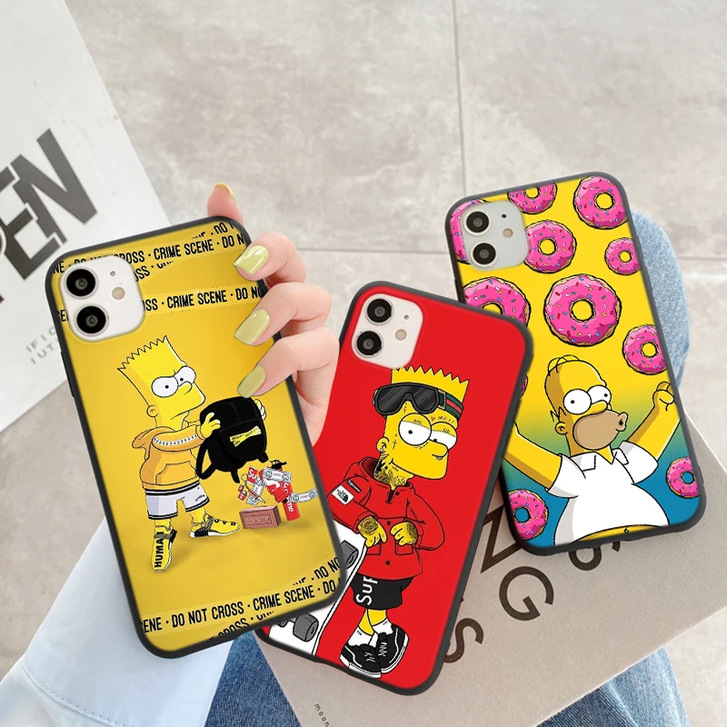 Мультяшный ГОМЕР Симпсоны Мягкий силиконовый чехол для телефона iPhone 8 7 6s Plus 11 12 13