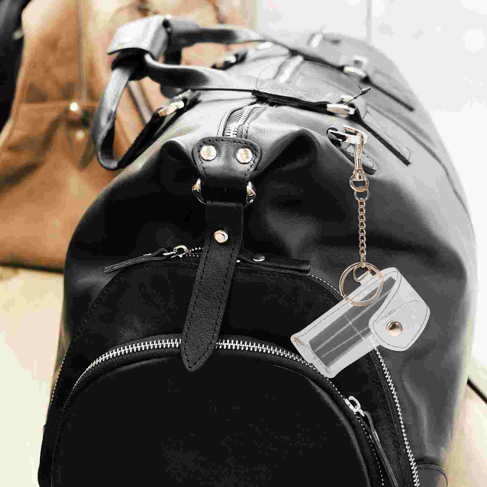 

Lipstick Balm Cover Handbag Hanging Keychain Case Car Pouch Mount Chapstick Holder Badge Purse Ring