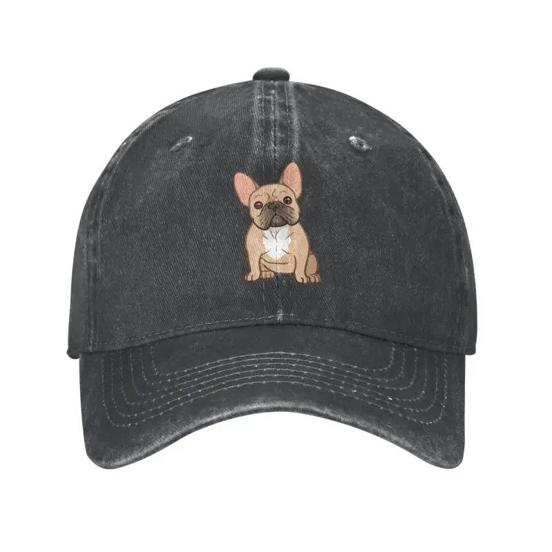 

Classic Cotton French Bulldog Baseball Cap Women Men Breathable Frenchie Dog Dad Hat Sun Protection