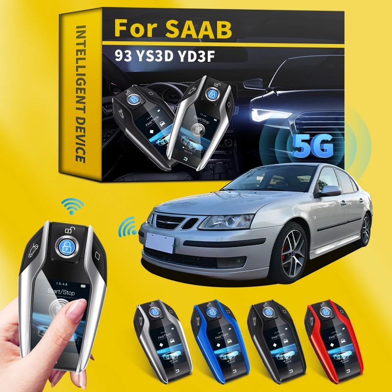 

For SAAB 93 YS3D YD3F Car Accessories Modified Smart Remote Key With LCD Screen Display Screen For Keyless Smart Remote Car Key