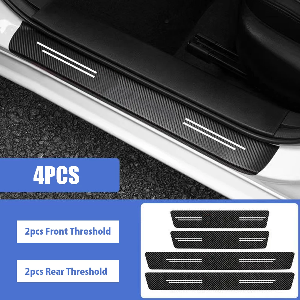 

Car Styling Door Sill Pedal Protector Sticker Carbon Fiber Threshold Strip Tool Styling For Honda Toyota VW Golf BMW AMG JEEP
