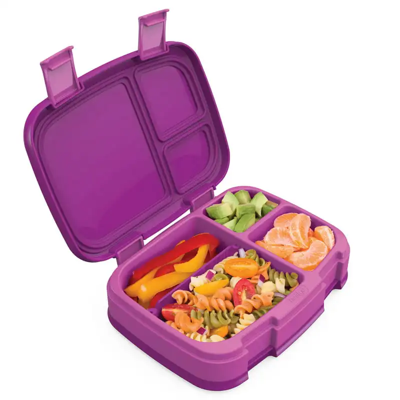 

& Improved Leak-, Versatile 4-Compartment Bento-Style Lunch Box, Ideal for Portion-Control and Balanced Eating On-The-Go, BPA-Fr