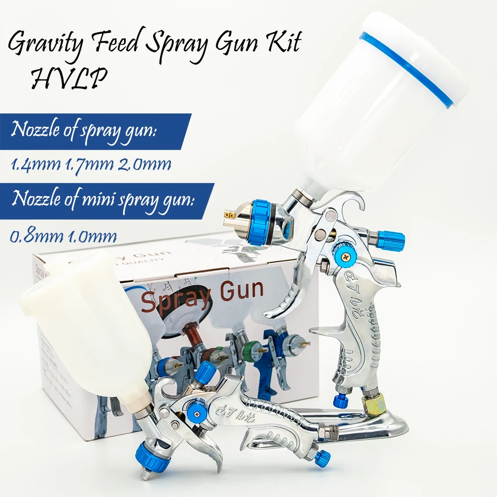 

High Quality HVLP Spray Gun Kits Stainless Steel Nozzle Atomization Professional Sprayer Paint Airbrush For Car Painting