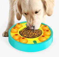 dog toys dog training pet feeder slow roulette with food dispenser pets bowl educational puzzle pet supplies wholesale cw339