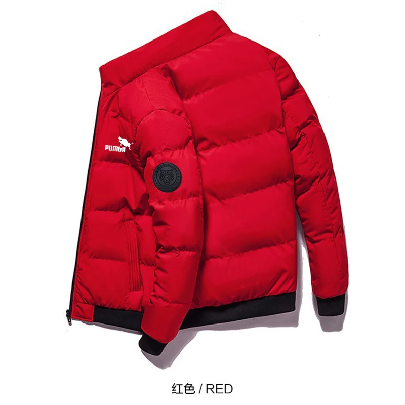 Autumn and winter new men's pure cotton stand-up collar brand jacket men's casual warm fashion street style jacket