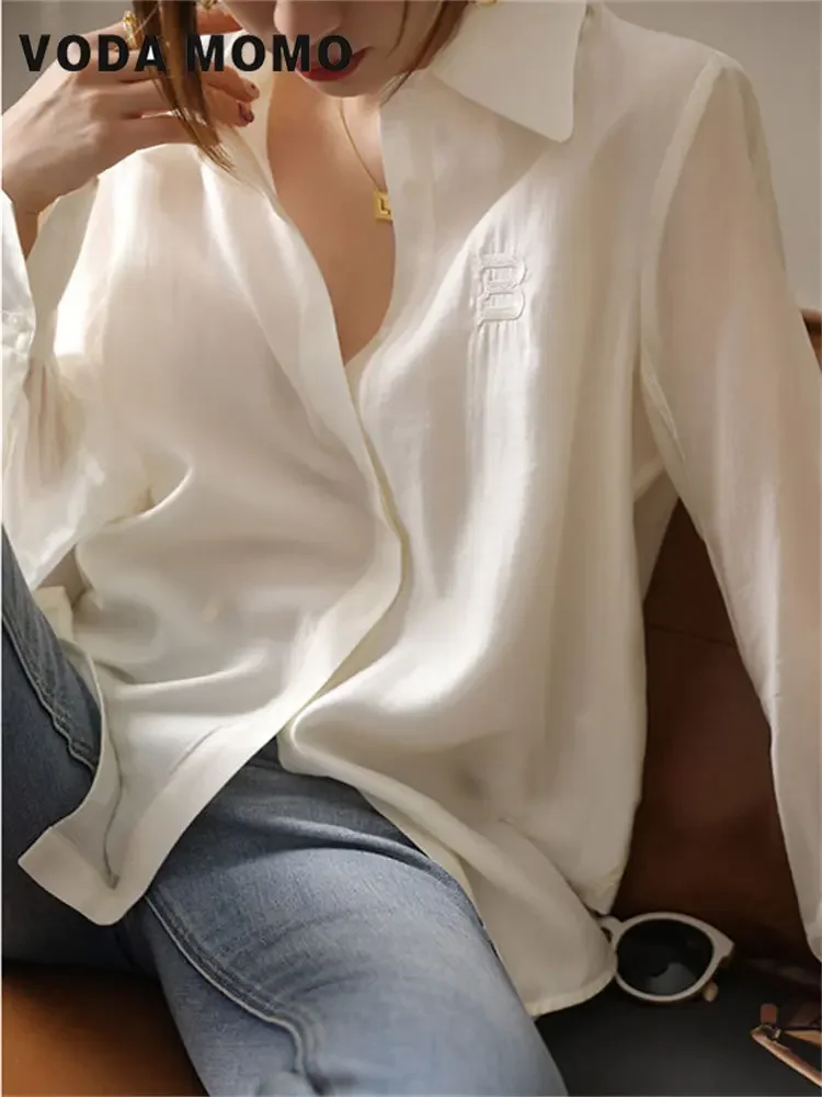 Весенне-летние модные высококачественные рубашки женские шикарные шифоновые