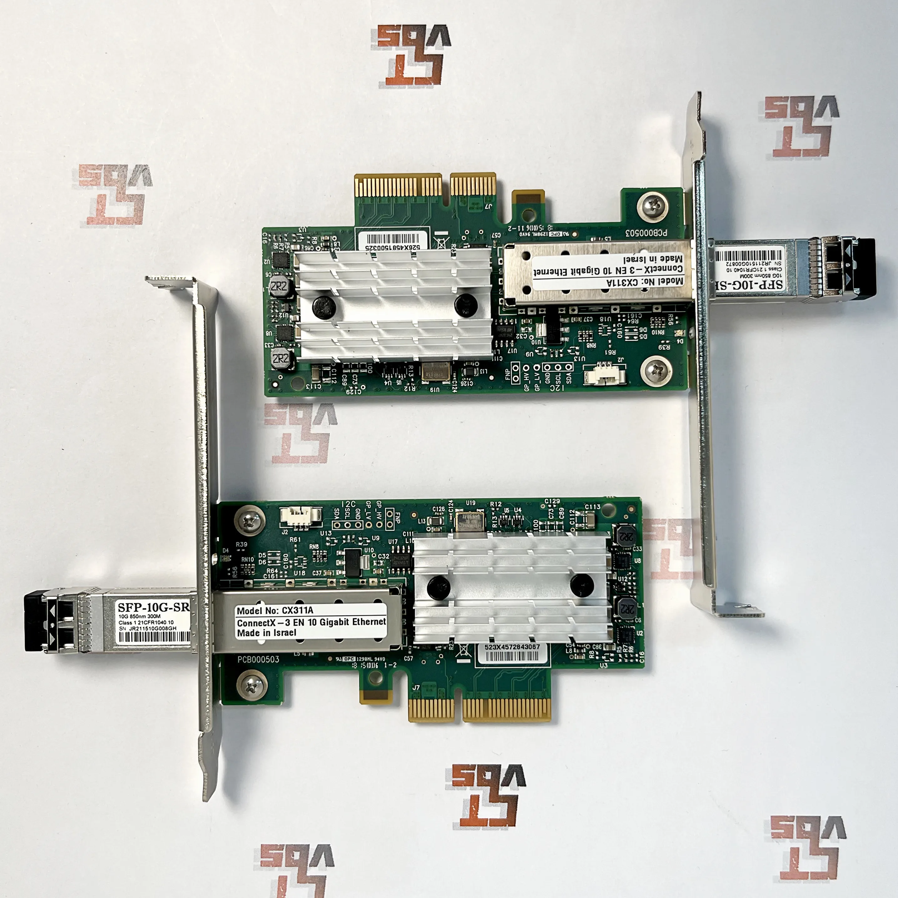 MCX311A-XCAT CX311A ConnectX-3 EN 10G Ethernet 10GbE SFP+ PCIe NIC Network Adapter LC Fiber Optic Patch Cord Transceiver