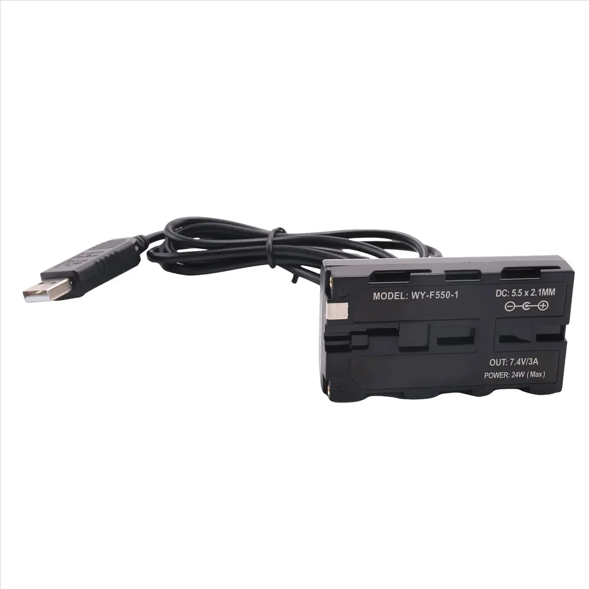 Фото T64C! Кабель-переходник DC Coupler с USB-портом +5В для Sony NP F550 F570 F770 F750 F970 F990 №5