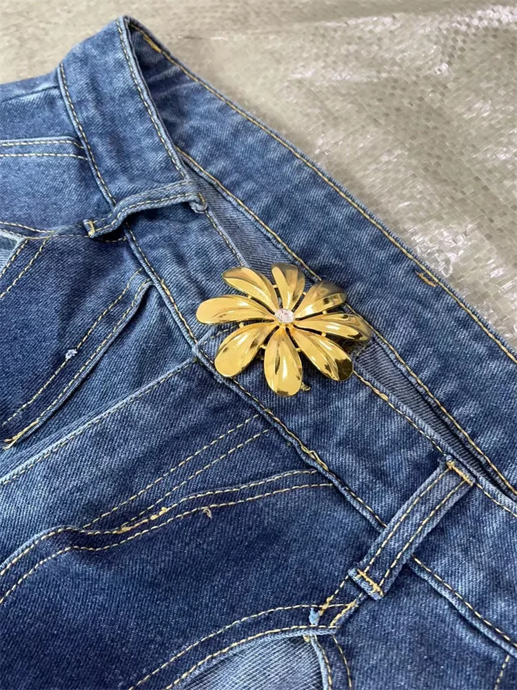 Женские расклешенные джинсы Wmstar с высокой талией и карманами