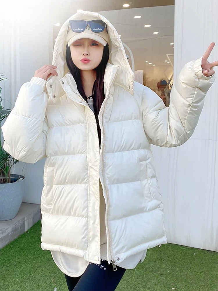 MEILLY DOLPHIN New 2023 Cotton Padded Hooded Parkas Down Winter Jacket Women Thick Warm Female Puffer Jacket Coat Outerwear