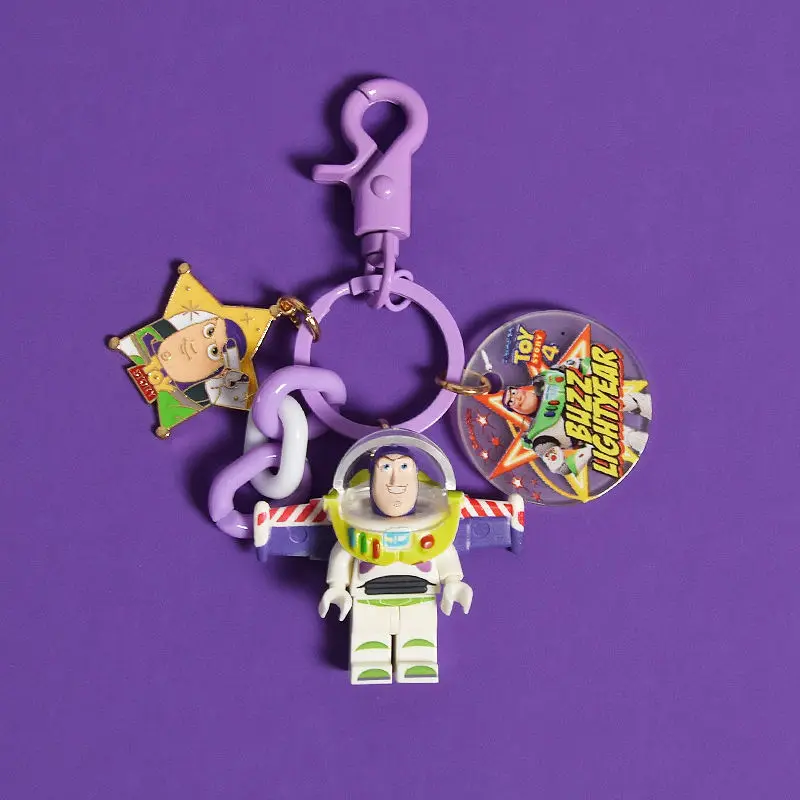 

New Disney Toy Story Pendant Buzz Lightyear Keychain Car Key Doll Female Exquisite Bag Pendant Ins Doll Children Gift Toys