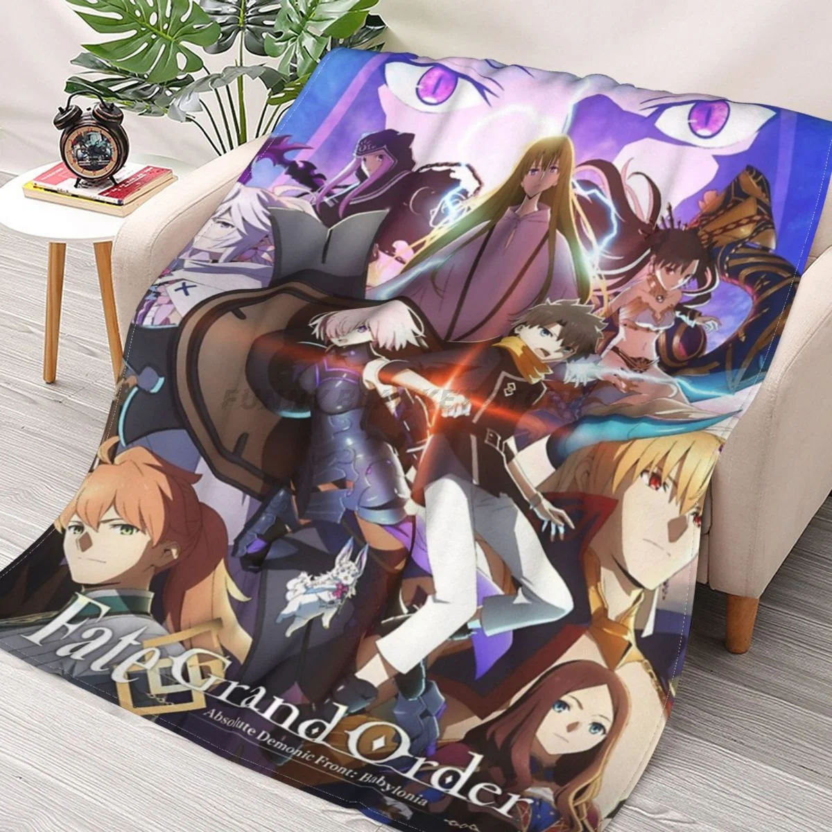 

Fate Grand Order Absolute Demonic Front Babylonia Throws Blankets Collage Flannel Ultra-Soft Warm picnic blanket bedspread