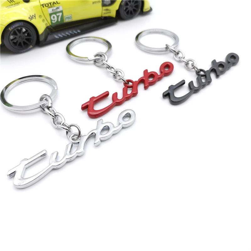 

Car Keychain Zinc Alloy Metal Keyring For TURBO BMW Audi VW Honda Fiat Ford Chevrolet Nissan Toyota Auto Key Pendant Accessories