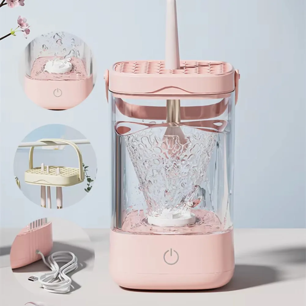 Автоматический электрический очиститель кистей для макияжа 3 в 1 5 В сушилка